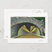 Verlichte tunnelscène nabij Bonneville-dam Briefkaart (Voorkant / Achterkant)