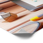 Verlichte verbeelding: Notitieboek van schittering Poster (Hoek)