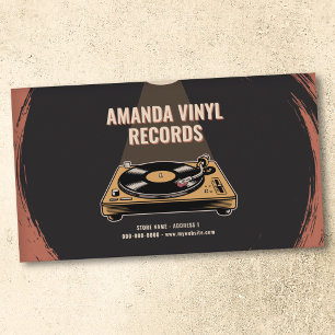 Verlichte Vinylplatenspeler Visitekaartje