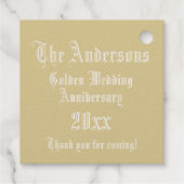 Verlichtend Jubileum voor een monogram bruiloft Bedankjes Labels (Achterkant)