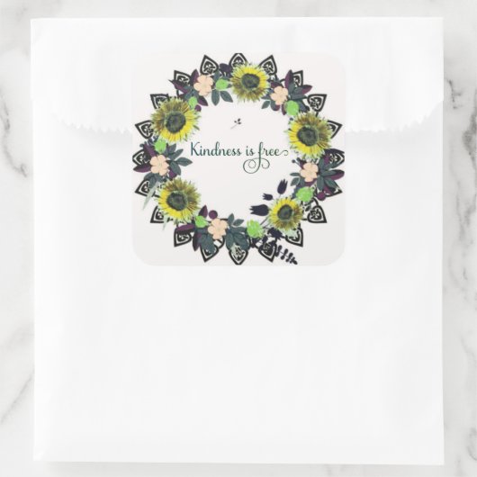 Verlichting aanmoedigen Comfort Hope Vierkante Sticker (Tas)