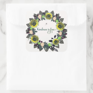 Verlichting aanmoedigen Comfort Hope Vierkante Sticker