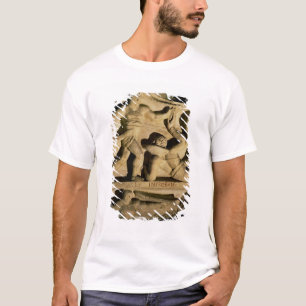 Verlichting die een klein beetje een gepensioneerd t-shirt