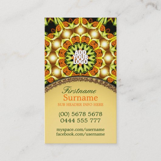 Verlichting Energie New age Visitekaartje (Voorkant)