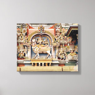 Verlichting met Shiva- en Parvati-ritsen Canvas Afdruk