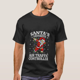 Verlichting Santa's favorieten Luchtverkeersleider T-shirt