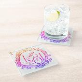 verlichting van angst glazen onderzetter (Schuin)