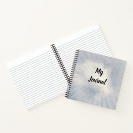 Verlichting van de achtergrond van de zon notitieboek