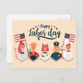 VERLICHTING VAN DE ARBEIDSDAGEN BRIEFKAART (Voorkant / Achterkant)