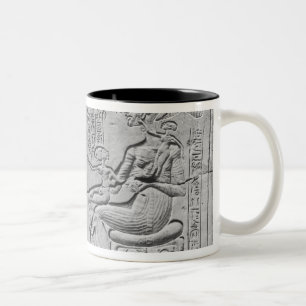 Verlichting van de Aten die leven geeft Tweekleurige Koffiemok