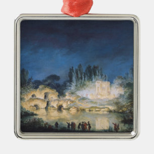 Verlichting van de Belvedere bij de Metalen Ornament