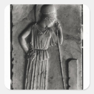 Verlichting van de Mourning Athena, c.460 Vierkante Sticker