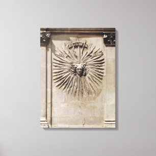 Verlichting van de zon van de gevel canvas afdruk