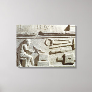 Verlichting van een smid-winkel en gereedschap canvas afdruk