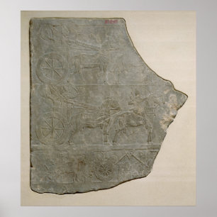 Verlichting van het Assyrische leger in de strijd  Poster