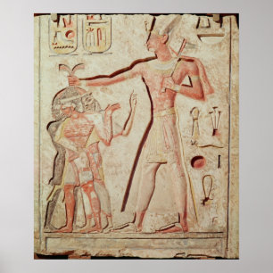 Verlichting van Ramesses II die vijanden smaakt Poster