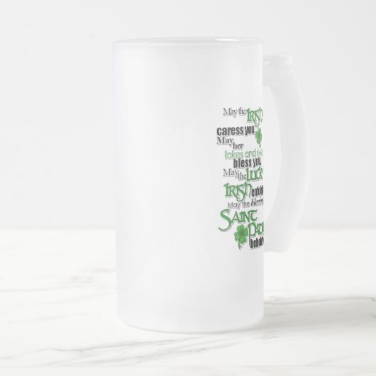 Verlichting van Saint Patrick Matglas Bierpul (Voorkant rechts)