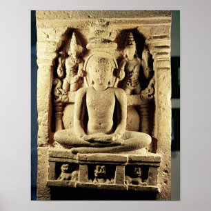 Verlichting van Tirthankara Mahavira Poster