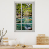 Verlichting venster Fake Faux - Heldersnelle scène Poster (Keuken)