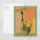 Verlichtingen voor MArdi Gras Briefkaart (Voorkant / Achterkant)