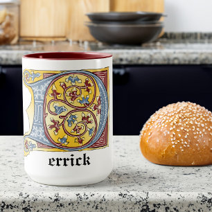 Verlichtingsbrief D-Mok (middeleeuws blauw en rood Mok