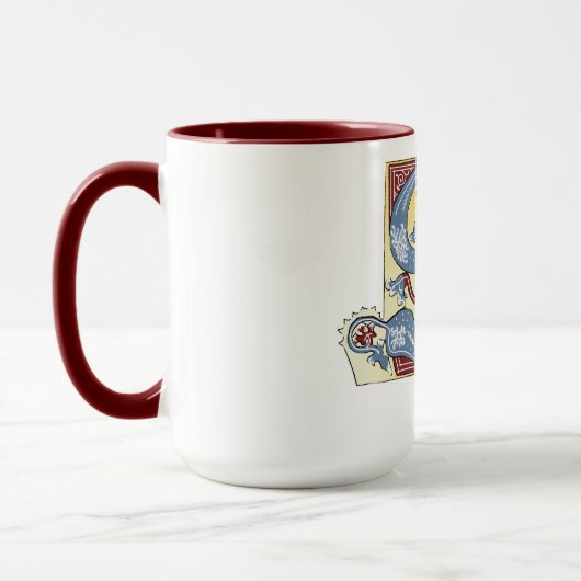 Verlichtingsbrief S (middeleeuwen blauw en rood) Mok (Links)