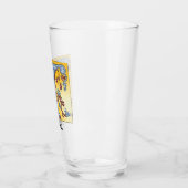 Verlichtingsbrief T (middeleeuwen blauw en rood) Glas (Links)