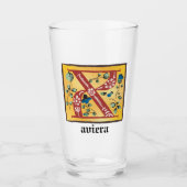 Verlichtingsbrief X monogram voor middeleeuwen Glas (Voorkant)