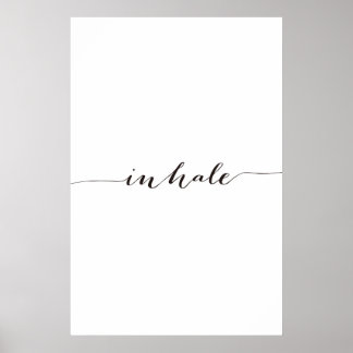 Verlichtingsdruk, minimalistische typografie, Brea Poster