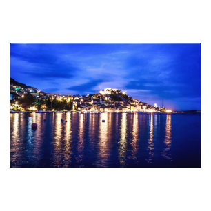 Verlichtingshaven in Sibenik, Kroatië Foto Afdruk