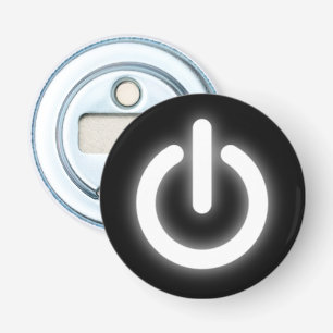 Verlichtingskracht op symboolfunctie button flesopener