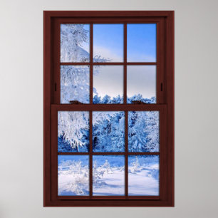 Verlichtingslampje van het venster Fake Faux - ver Poster