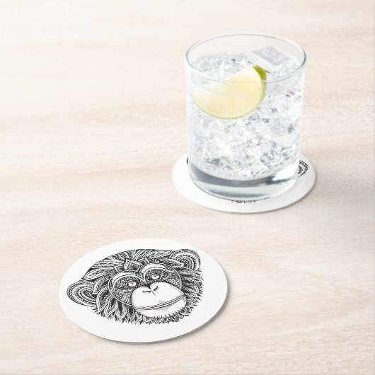 Verlichtingsmodder met één toets ronde kartonnen onderzetter (Insitu)