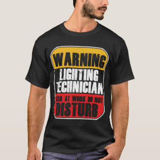Verlichtingsmonteur Lichten Koplampen Licht Motor T-shirt