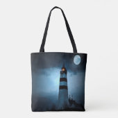 Verlichtingsnacht donkere nacht met maan tote bag (Achterkant)