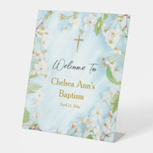 Verlichtingsorthodox Christelijk baptisme Reclamebord Met Voetstuk