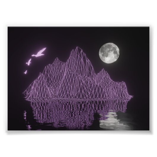 Verlichtingsretrogolf Foto Afdruk (Voorkant)