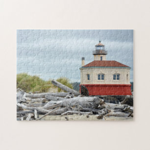 Verlichtingstoren en kustpuzzel legpuzzel