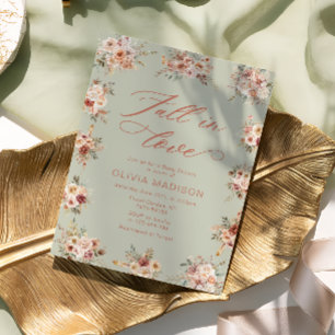 Verliefd Bloemengroen Baby Shower Kaart