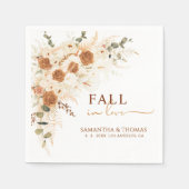 Verliefd Boho Rustieke Trouwdag Servet (Voorkant)