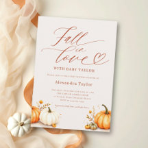 Verliefd Elegant Schrift Terracotta Baby Shower
