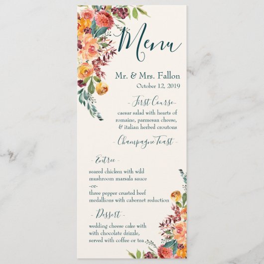 Verliefd Menu (Voorkant)