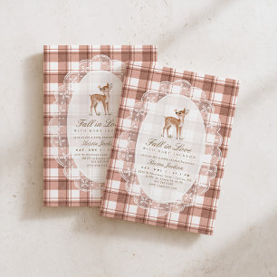Verliefd op babyhertje bos-babyshower kaart