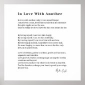 Verliefd op een ander liefdesgedicht poster muurku (Voorkant)