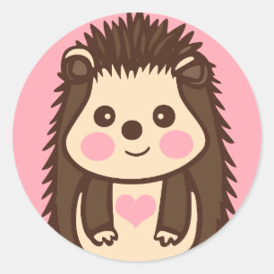 Verliefd op egels Schattige Hedgie Ronde Sticker