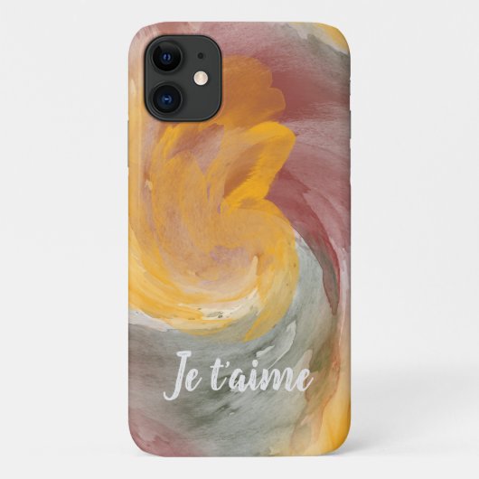 Verliefd op Franse herfstverf Waterverf wervelinge Case-Mate iPhone Case (Achterkant)