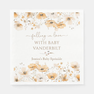 Verliefd op Herfst Wildflower Baby shower Servet