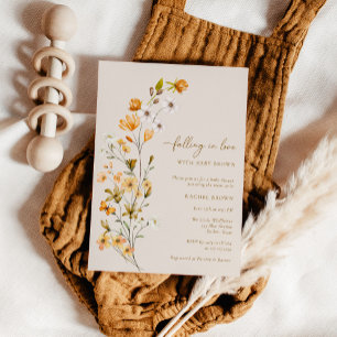 Verliefd op het Wildflower Baby shower Kaart