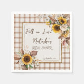 Verliefd op zonnebloemen landelijke bruidsdouche servet (Voorkant)