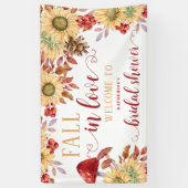 Verliefd Raak Bruiloft Rustieke Bloem Bruidsfeest  Spandoek (Verticaal)